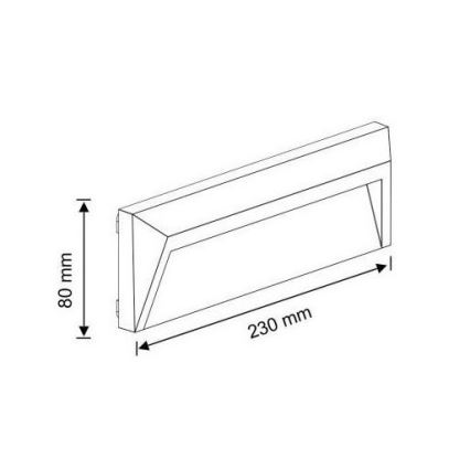 LED Spoljašnje osvetljenje za stepenište HOLDEN LED/1,6W/230V IP65
