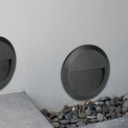 LED Spoljašnje osvetljenje za stepenište LED/2W/230V IP65 3000K crno