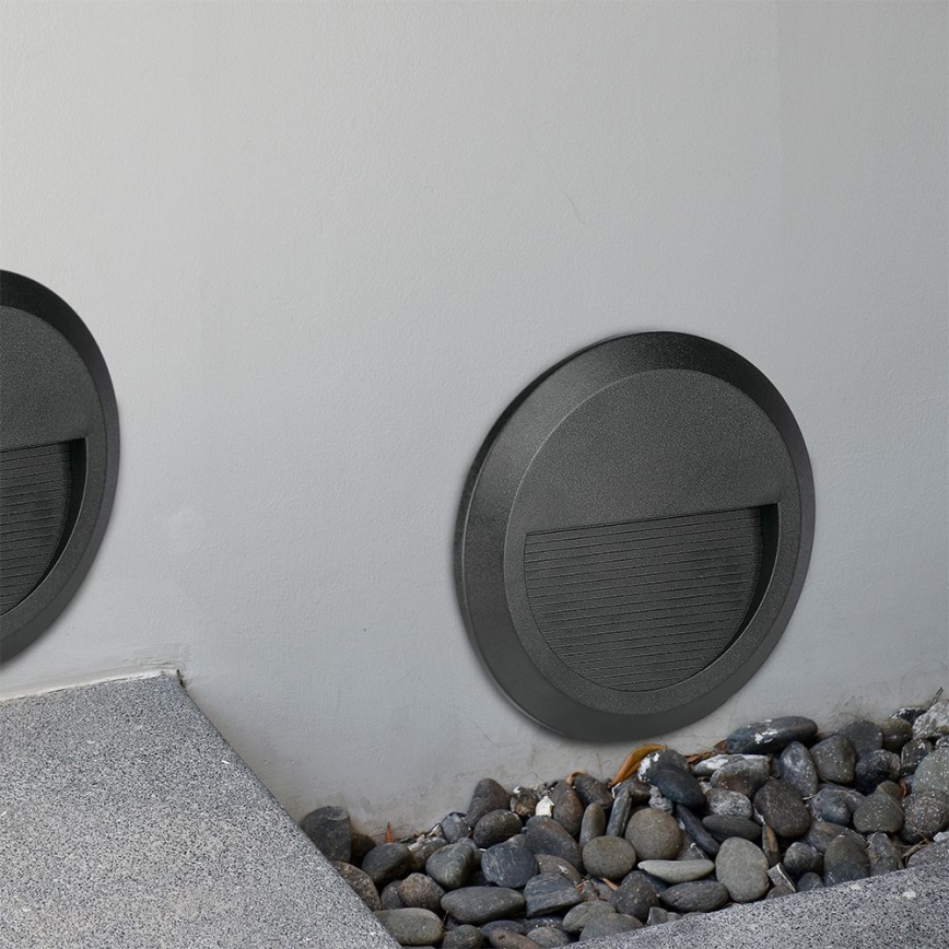 LED Spoljašnje osvetljenje za stepenište LED/2W/230V IP65 3000K crno