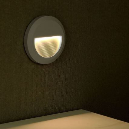 LED Spoljašnje osvetljenje za stepenište LED/2W/230V IP65 3000K sivo
