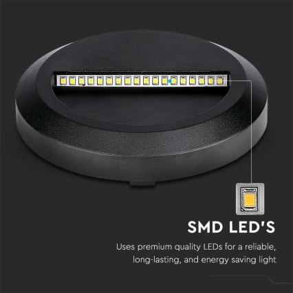LED Spoljašnje osvetljenje za stepenište LED/2W/230V IP65 4000K crno