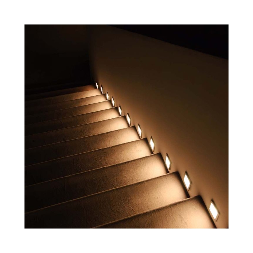 LED Spoljašnje osvetljenje za stepenište LED/3W/230V 3000K IP65 bela