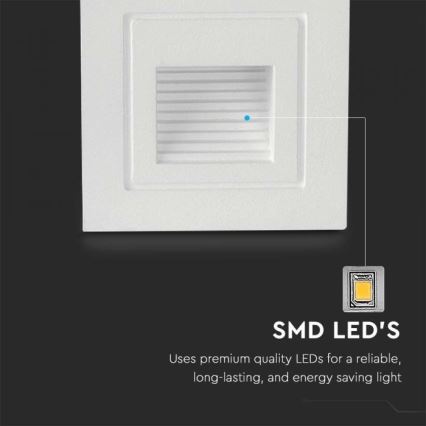 LED Spoljašnje osvetljenje za stepenište LED/3W/230V 3000K IP65 bela