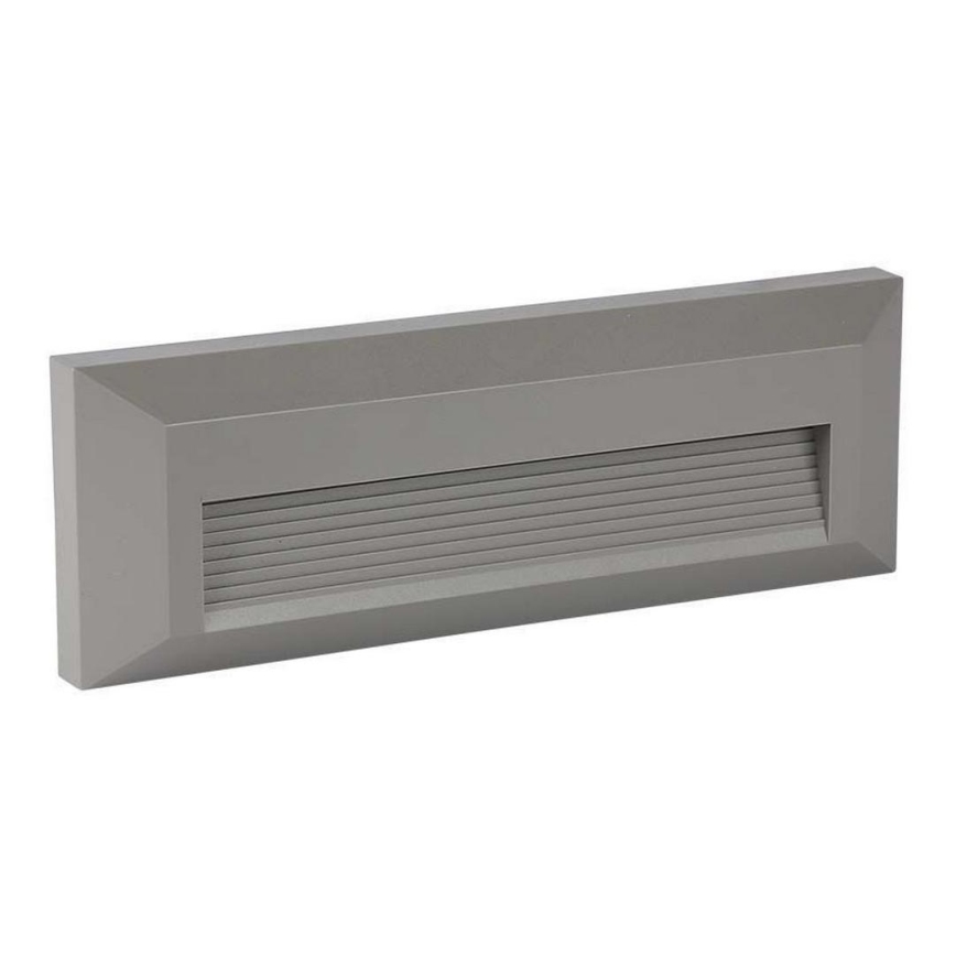 LED Spoljašnje osvetljenje za stepenište LED/3W/230V IP65 3000K sivo