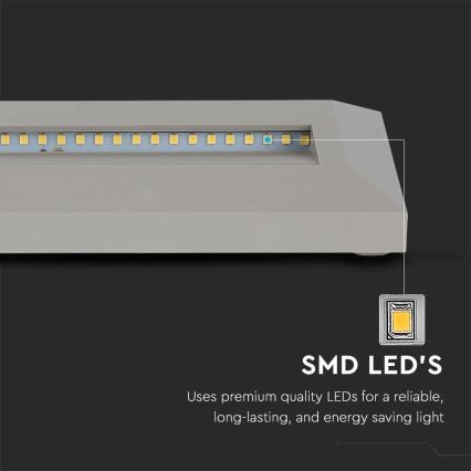 LED Spoljašnje osvetljenje za stepenište LED/3W/230V IP65 3000K sivo