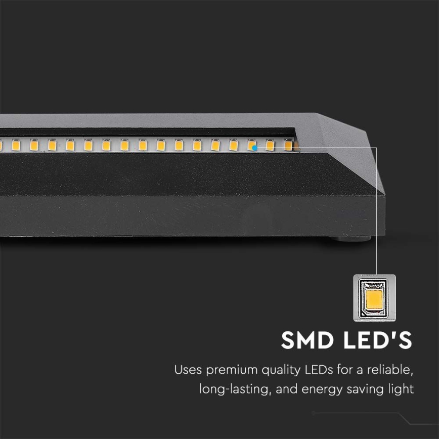 LED Spoljašnje osvetljenje za stepenište LED/3W/230V IP65 4000K crno