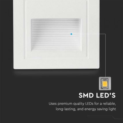 LED Spoljašnje osvetljenje za stepenište LED/5W/230V 3000K IP65 bela