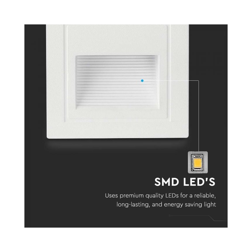LED Spoljašnje osvetljenje za stepenište LED/5W/230V 3000K IP65 bela