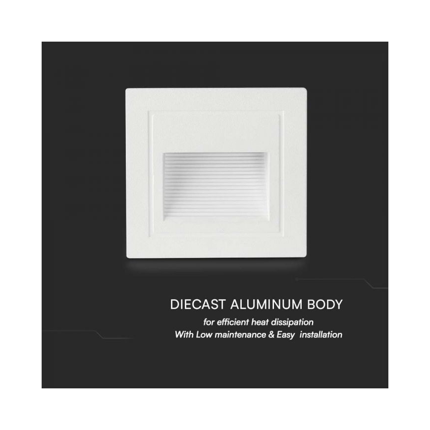 LED Spoljašnje osvetljenje za stepenište LED/5W/230V 3000K IP65 bela