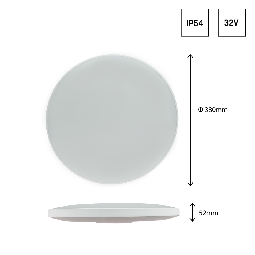 LED spoljašnje plafonsko svetlo NYMPHEA LED/32W/230V IP54 4000K
