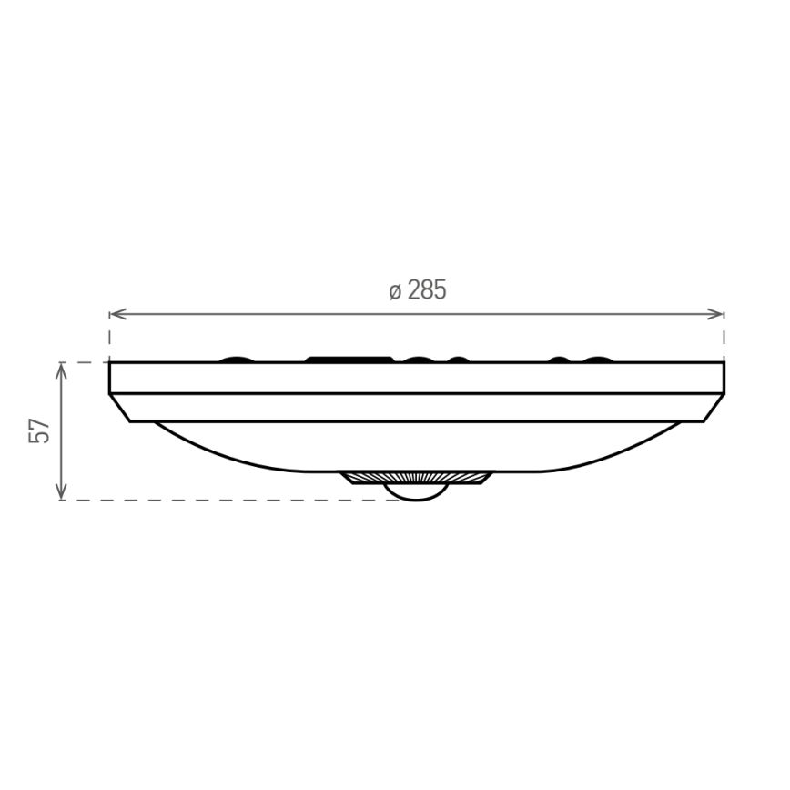 LED spoljašnja plafonska svetiljka sa senzorom pokreta i sumraka LED/16W/230V prečnik 28,5 cm IP54 bela