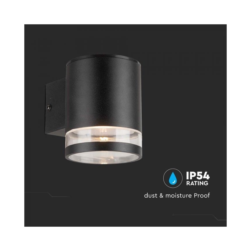 LED spoljašnje solarno zidno svetlo LED/1W/3,7V 3000K IP54 1200 mAh crna