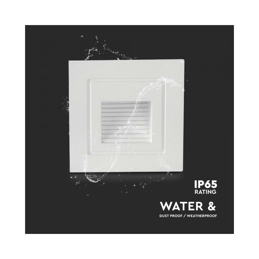 LED spoljašnje svetlo za stepenište LED/3W/230V 3000K IP65 belo