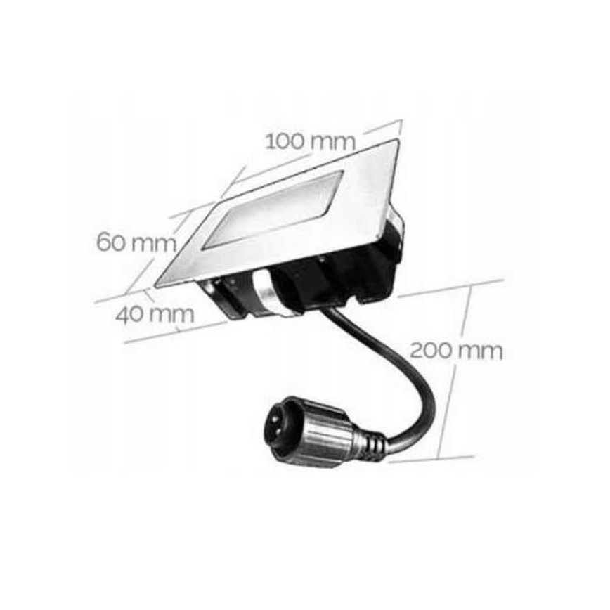 LED Spoljašnje ugradbeno svetlo EASY CONNECT LED/2W/230V plava IP67 pravougaoni