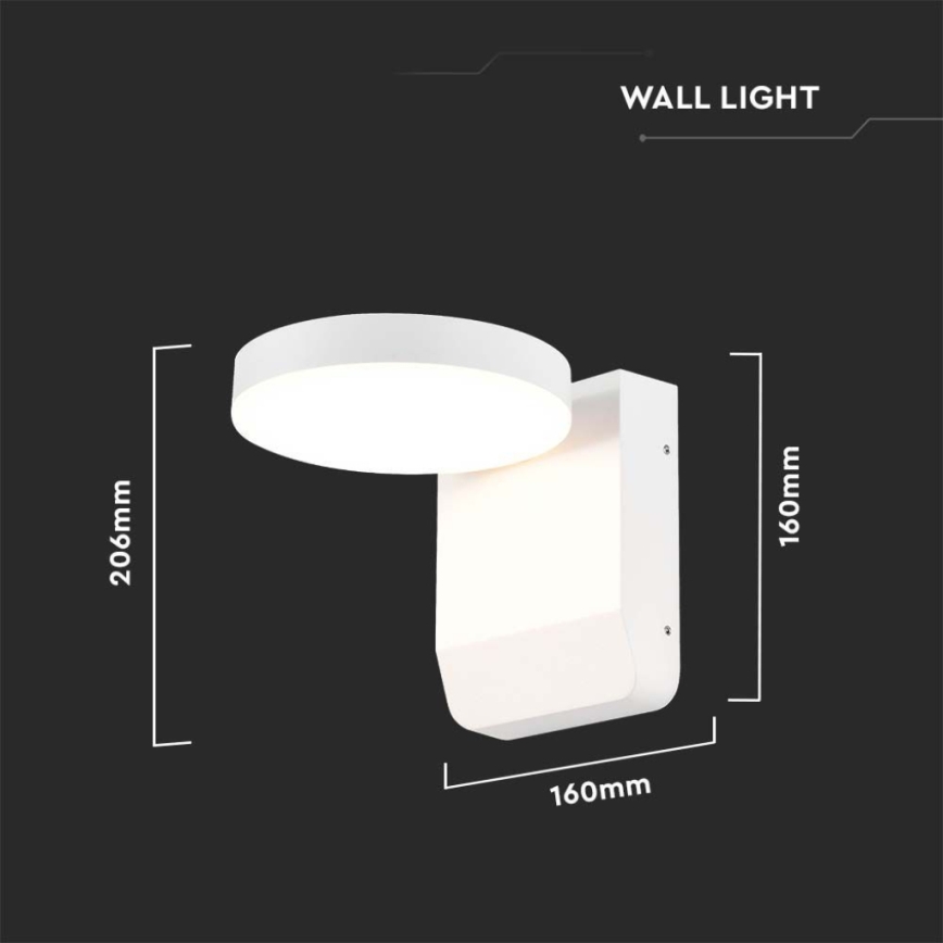 LED spoljašnje zidno fleksibilno svetlo LED/17W/230V IP65 4000K belo