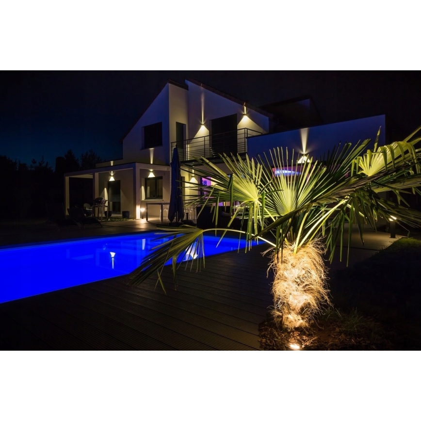 LED spoljašnje zidno svetlo 2xLED/3W/230V IP54 crno