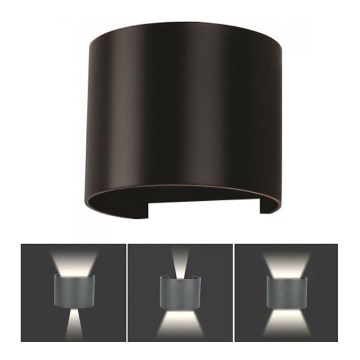 LED spoljašnje zidno svetlo, 6W, 230V, 3000K, IP65, crno