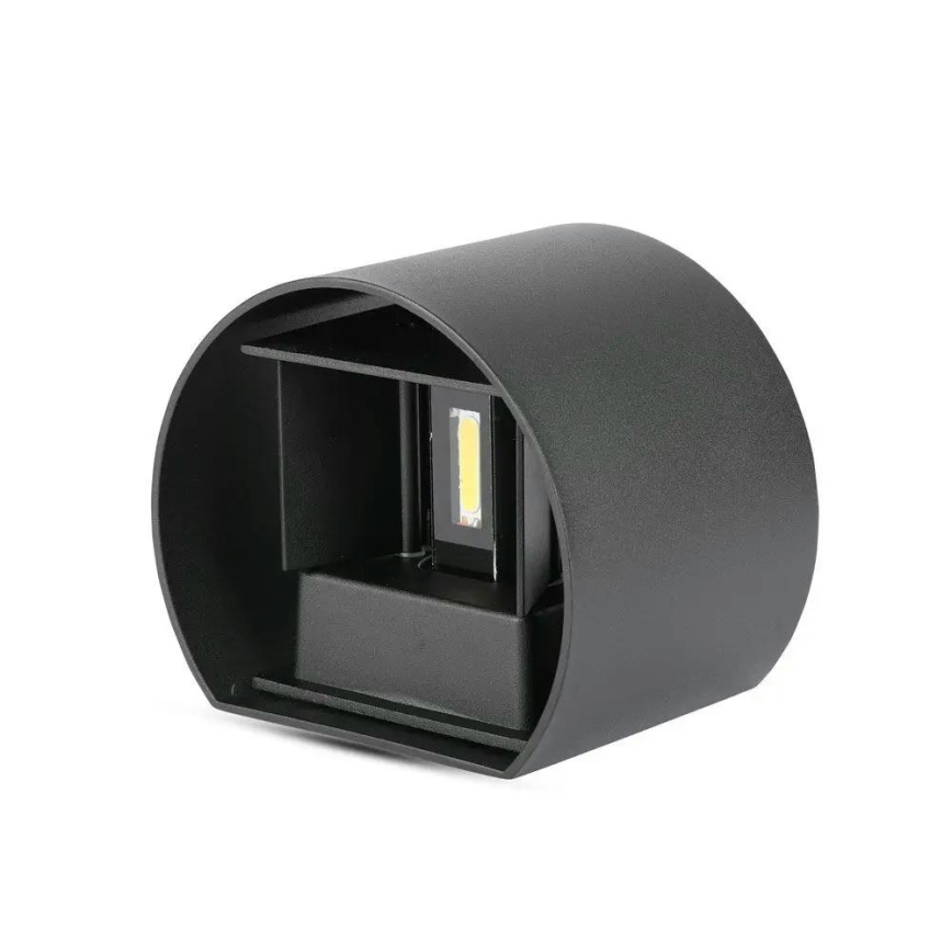 LED spoljašnje zidno svetlo, 6W, 230V, 3000K, IP65, crno