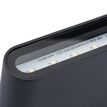 LED spoljašnje zidno svetlo FLOW 2xLED/6W/230V IP54 crno