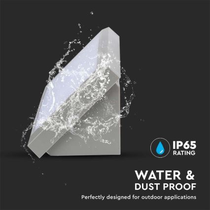 LED spoljašnje zidno svetlo LED/12W/230V 4000K IP65 sivo