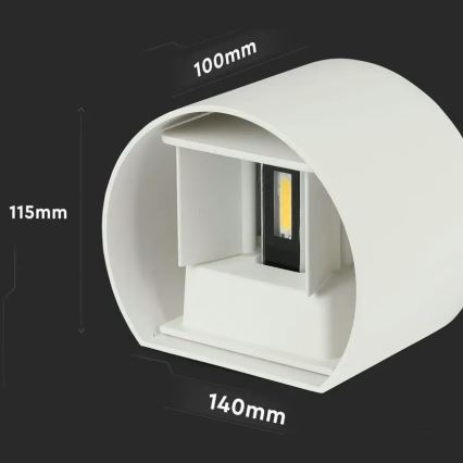 LED spoljašnje zidno svetlo LED/6W/230V 4000K IP65 belo