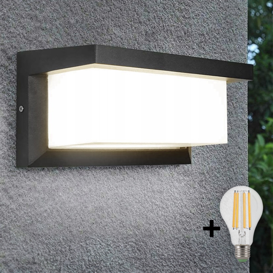 LED spoljašnje zidno svetlo NEELY 1xE27/9W/230V 4000K IP54 antracit