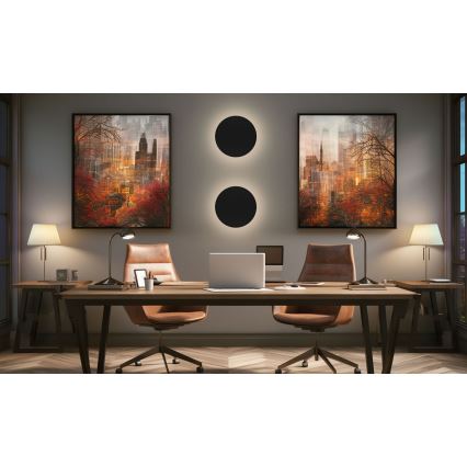 LED spoljašnje zidno svetlo PIATTA LED/12W/230V 3000/4000/6000K pr. 18 cm IP44 crna