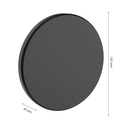 LED spoljašnje zidno svetlo PIATTA LED/12W/230V 3000/4000/6000K pr. 18 cm IP44 crna