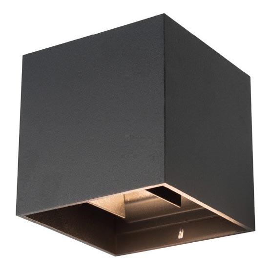 LED spoljašnje zidno svetlo RIKO 2xLED/4W/230V crna IP44