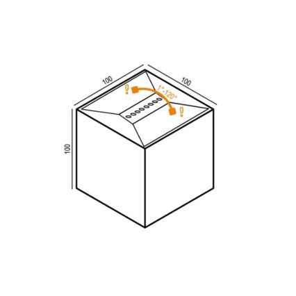 LED spoljašnje zidno svetlo RIKO 2xLED/4W/230V crna IP44