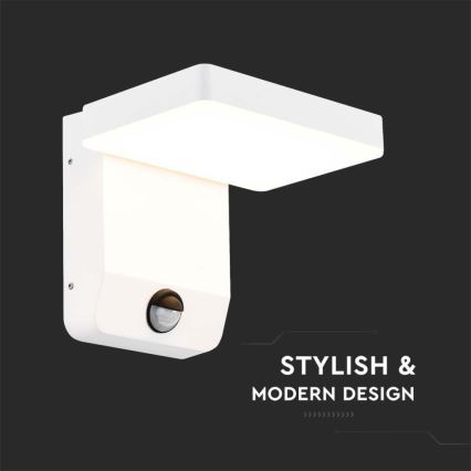 LED spoljno zidno fleksibilno svetlo sa senzorom LED/17W/230V IP65 3000K belo
