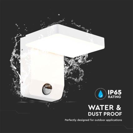 LED spoljno zidno fleksibilno svetlo sa senzorom LED/17W/230V IP65 3000K belo