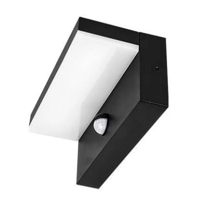 LED spoljašnje zidno svetlo sa senzorom LED/9W/230V 4000K IP44 crna