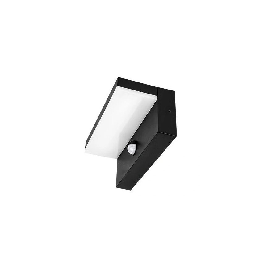 LED spoljašnje zidno svetlo sa senzorom LED/9W/230V 4000K IP44 crna