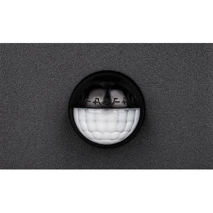 LED spoljašnje zidno svetlo sa senzorom LED/9W/230V 4000K IP44 crna