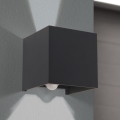 LED spoljašnje zidno svetlo sa senzorom pokreta i senzorom sumraka CUBE-S LED/13W/230V IP54 antracit