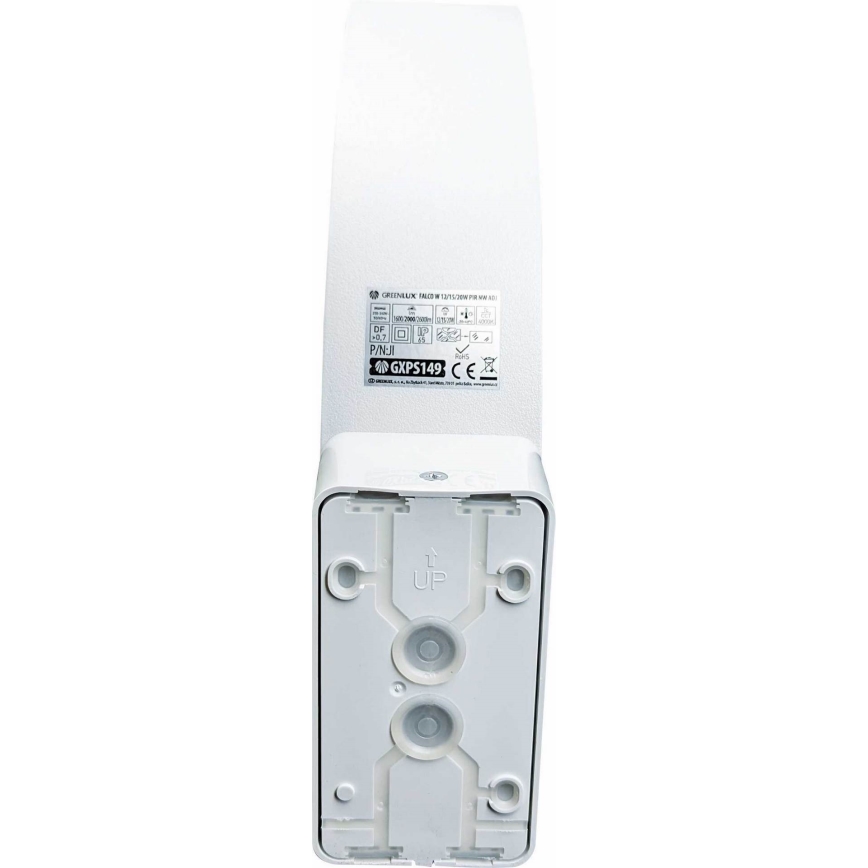 LED prigušiva spoljašnje zidno svetlo sa senzorom pokreta i sumraka LED/12/15/20W/230V IP65 belo