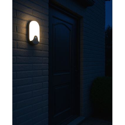 LED spoljašnje zidno svetlo sa senzorom pokreta LED/18W/230V IP44 antracit