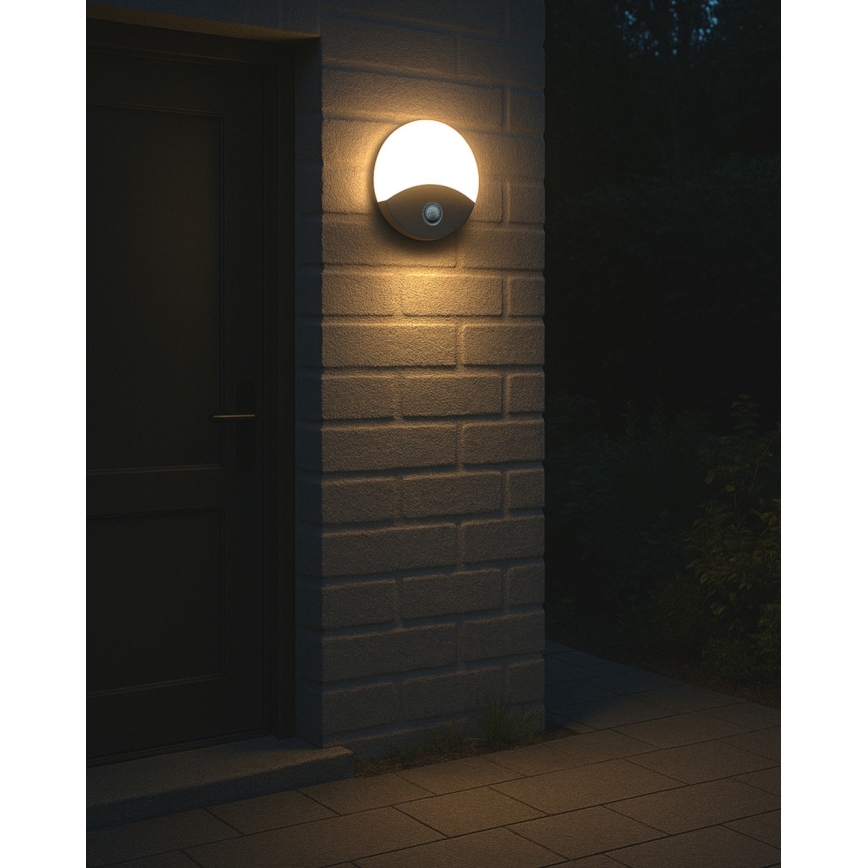 LED spoljašnje zidno svetlo sa senzorom pokreta LED/18W/230V IP44 belo