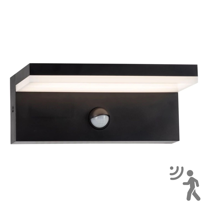 LED spoljašnje zidno svetlo sa senzorom TESA LED/10W/230V IP54 crna