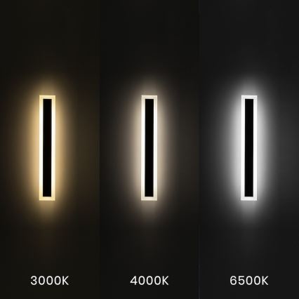 LED spoljašnje zidno svetlo WOW LED/20W/230V 3000/4000/6500K 60 cm IP54 crna