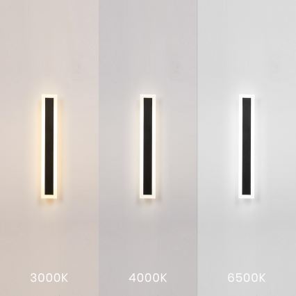 LED spoljašnje zidno svetlo WOW LED/20W/230V 3000/4000/6500K 60 cm IP54 crna