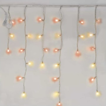 LED spoljašnji božićni lanac 100xLED/2,5x0,9m IP44 crvena/retro