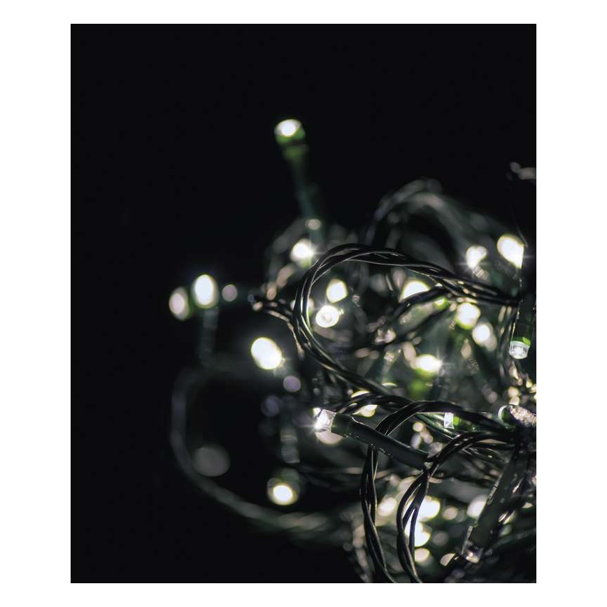 LED spoljašnji božićni lanac CHAIN 180xLED/8 funkcija 8m IP44 hladno belo