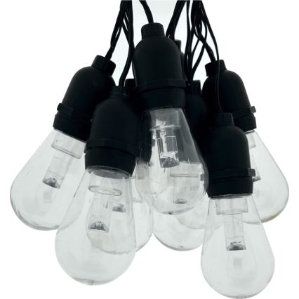 LED spoljašnji dekorativni lanac 10xLED/0,15W/230V 3,8 m IP44 crna