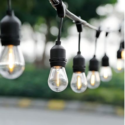 LED Spoljašnji dekorativni lanac 20xE27/1W/230V 20 m IP65 crno
