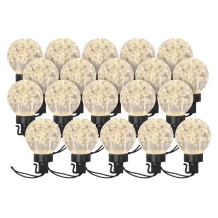 LED Spoljašnji dekorativni lanac 20xLED/12,6m IP44 topla bela