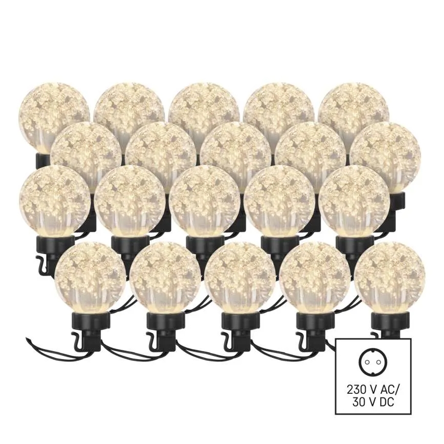 LED Spoljašnji dekorativni lanac 20xLED/12,6m IP44 topla bela