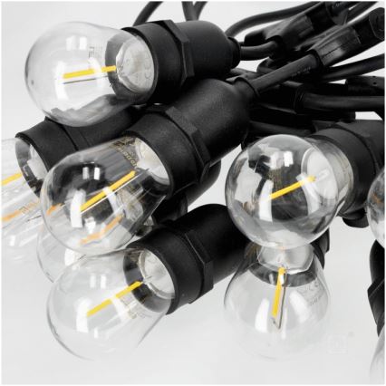 LED Spoljašnji dekorativni lanac BAJA ST64 20xE27/1W/230V 20,9m IP44 topla bela