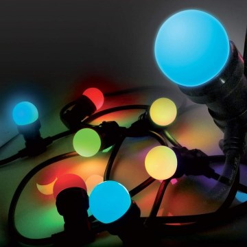 LED Spoljašnji lanac EASY CONNECT 8xE27 5m IP44 šareni